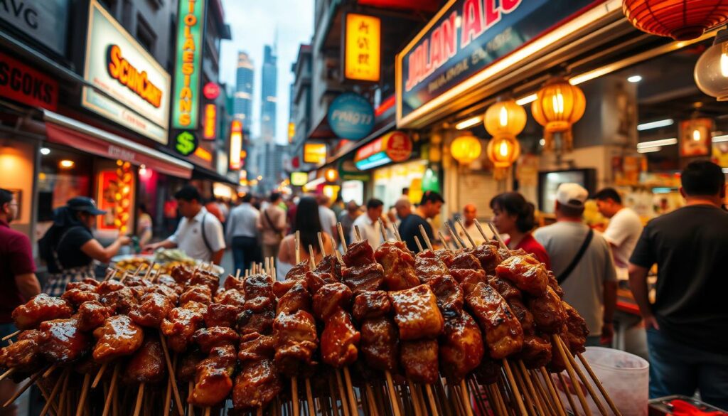 Jalan Alor Street Food Malaysian Meat Skewers